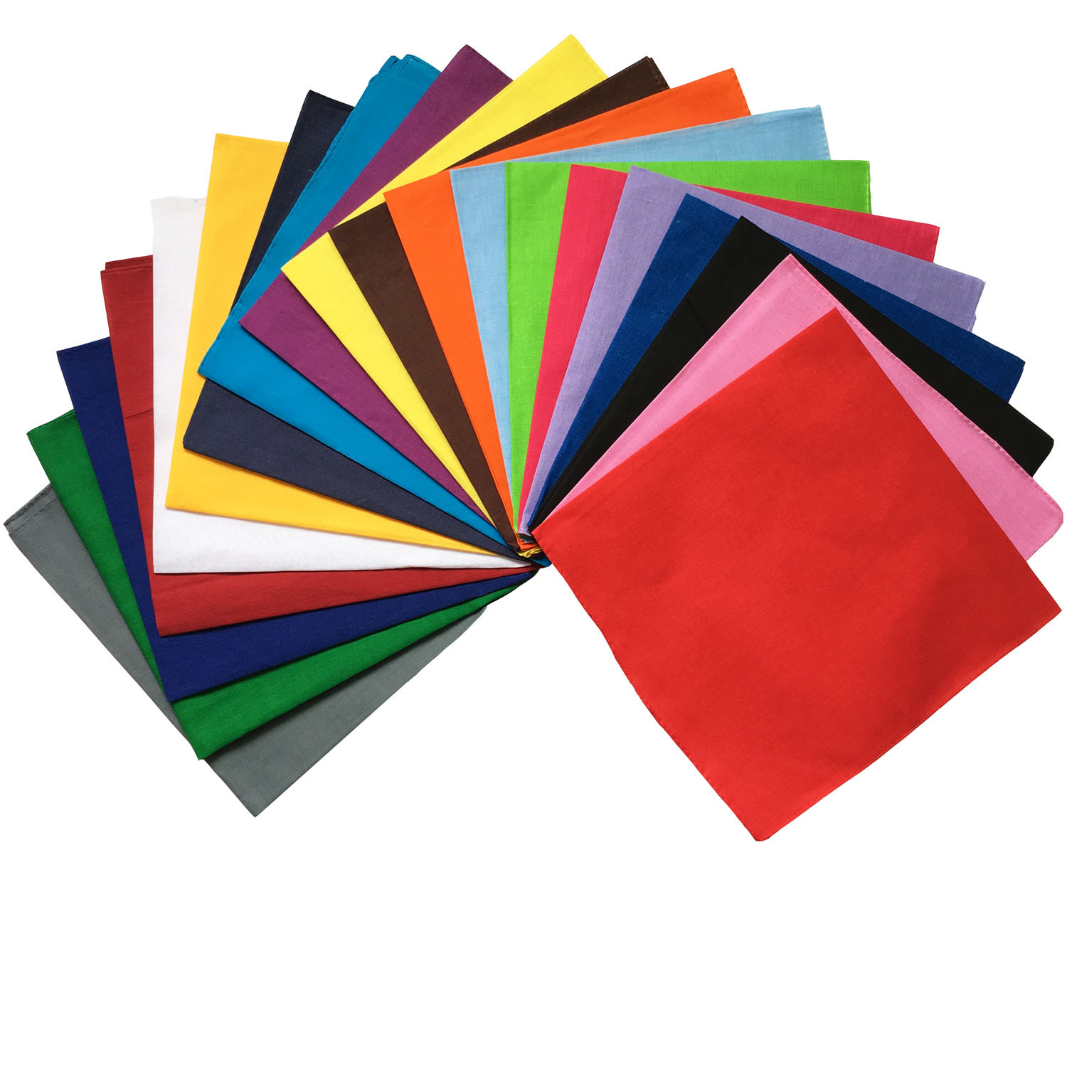Bandana Blank White - 100%Cotton Cotton solid color Bandana Multipurpose