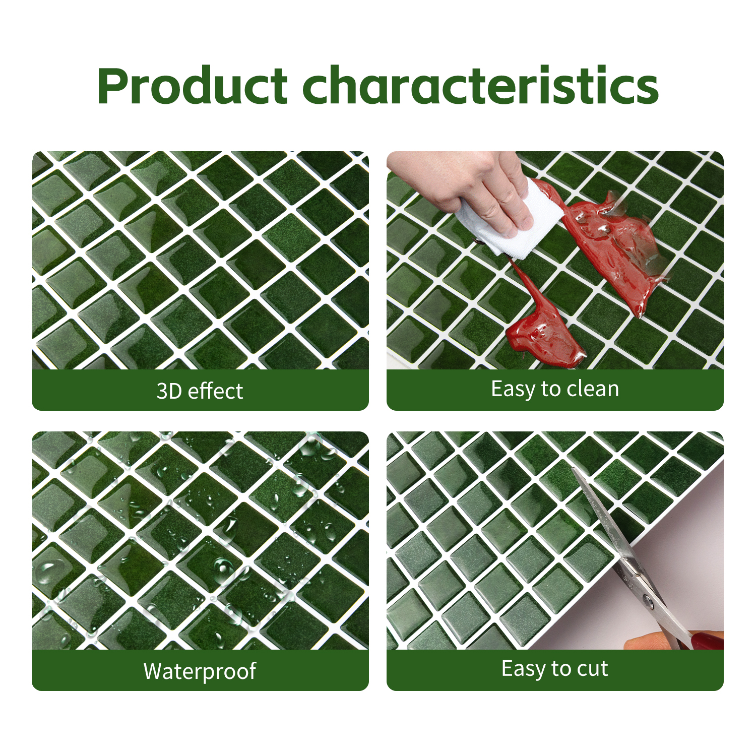 20pcs 3D Mosaic Style Wall Sti - Ceramic Tile Blank recensie en prijs
