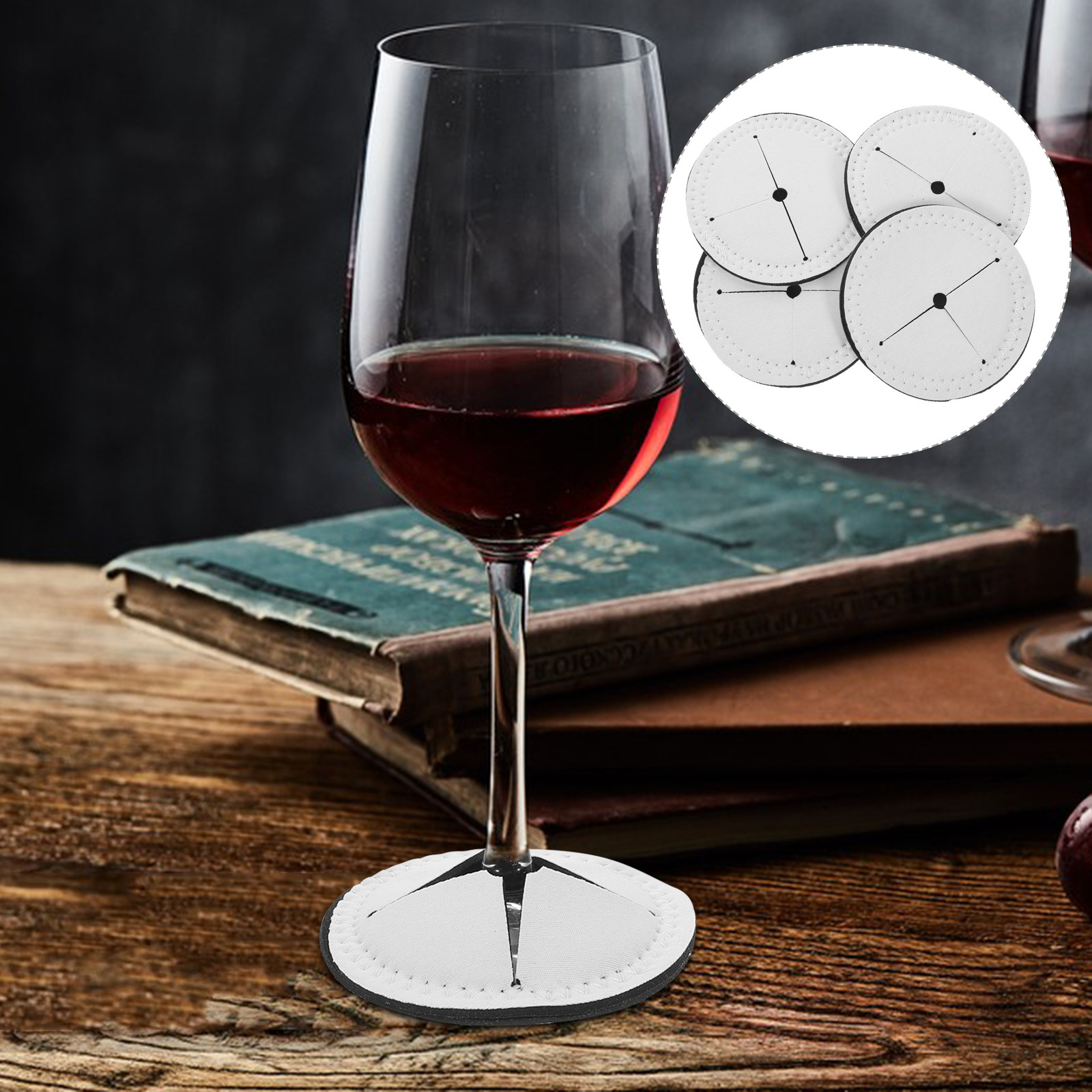 4Pcs Wine Cup Coasters Blank S - Coaster Sublimation Blank recensie en prijs