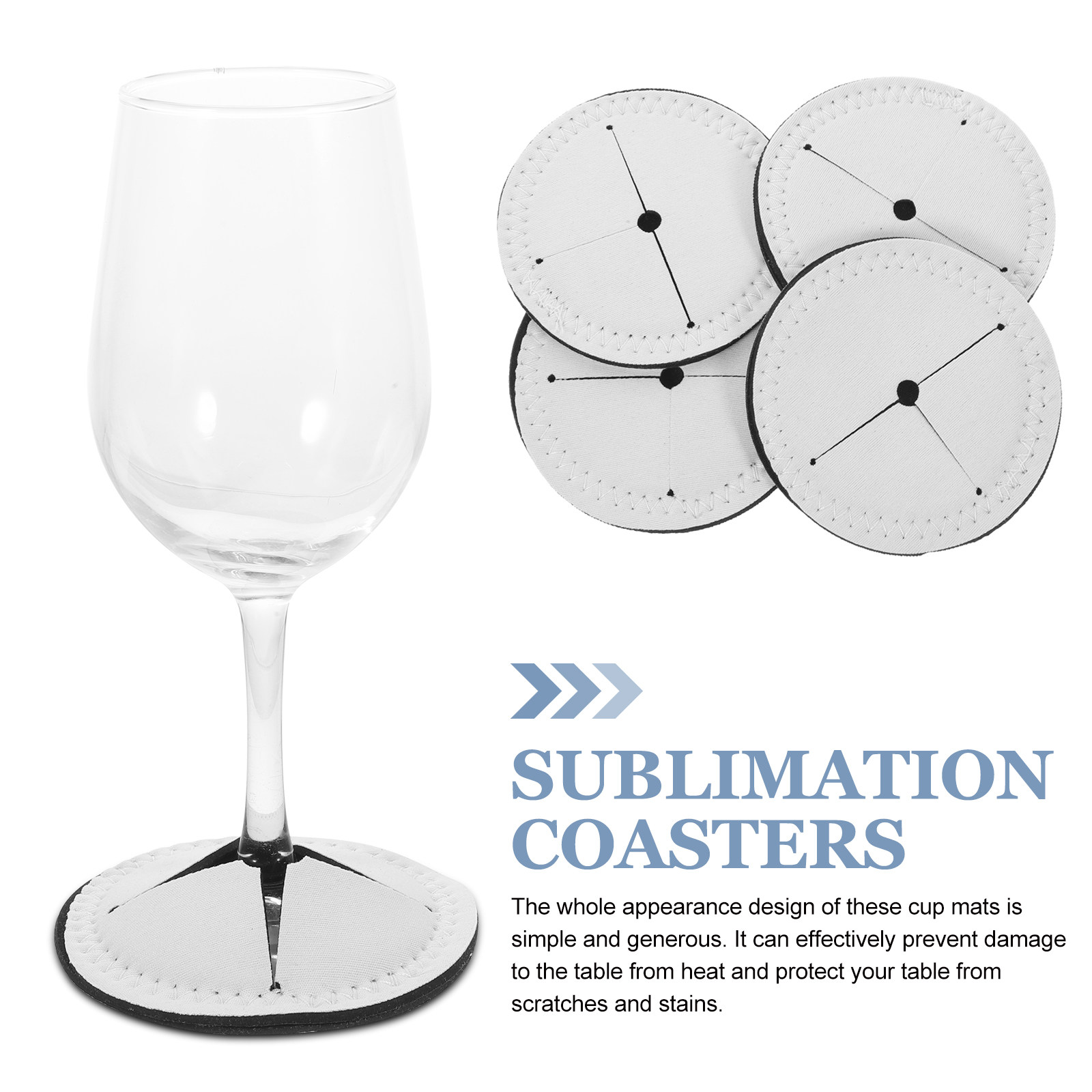 4Pcs Wine Cup Coasters Blank S - Coaster Sublimation Blank recensie en prijs