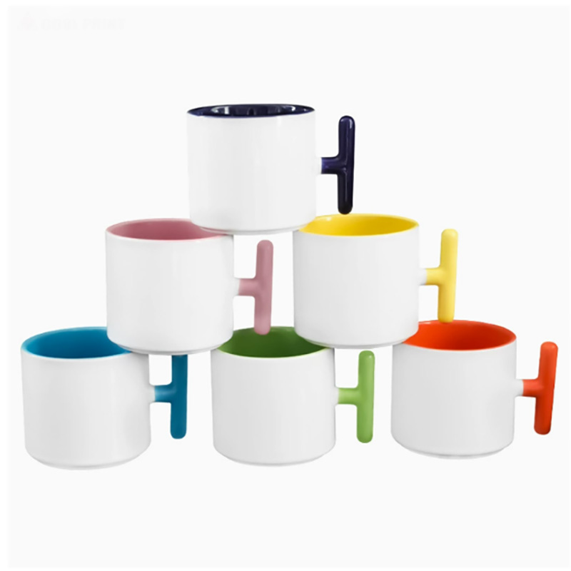 2PCS Creativity T-shaped handl - Sublimation Mug White recensie en prijs