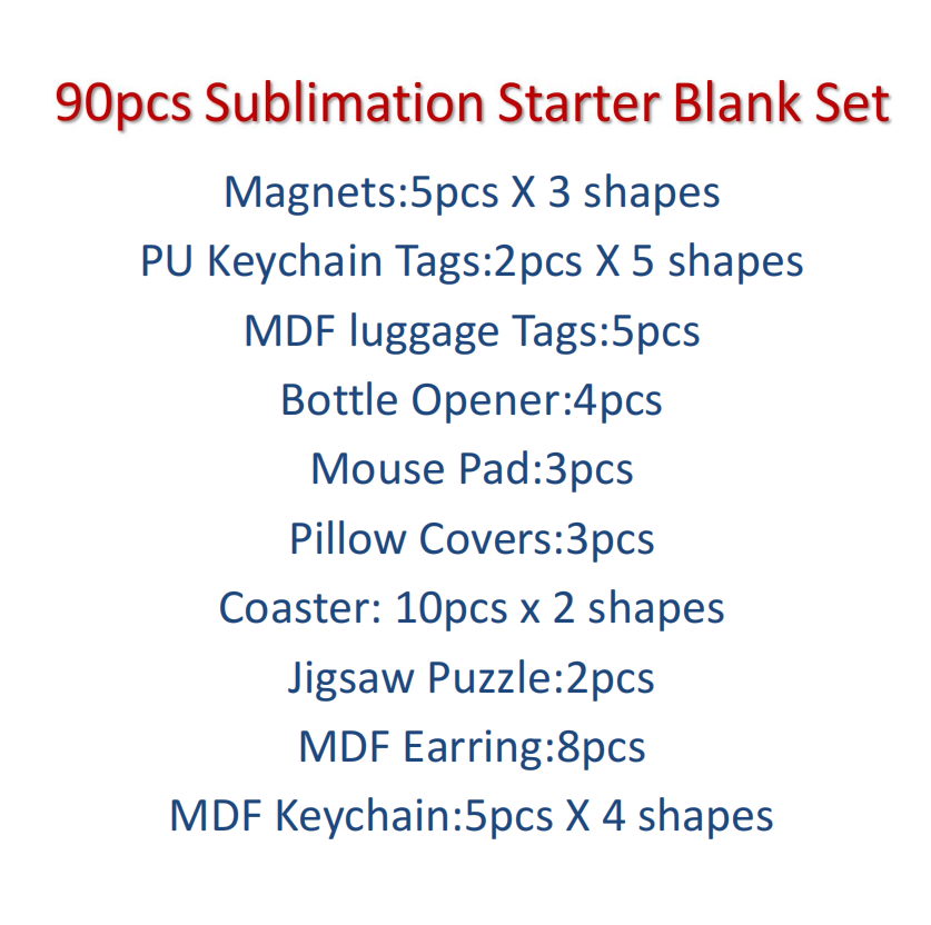 90pcs  Sublimation Blank Start - Coaster Sublimation Blank recensie en prijs