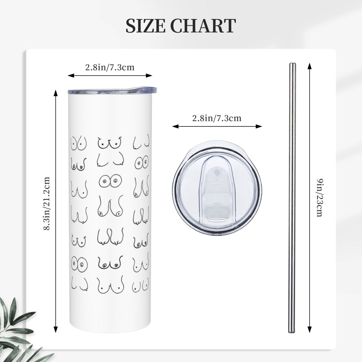 Black And White Tits Drawing S - Tumbler 20Oz White recensie en prijs