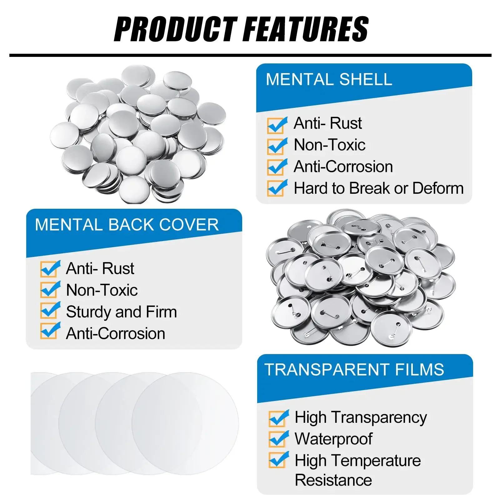 100PCS Blank Button Making Sup - Button Badge Blank recensie en prijs