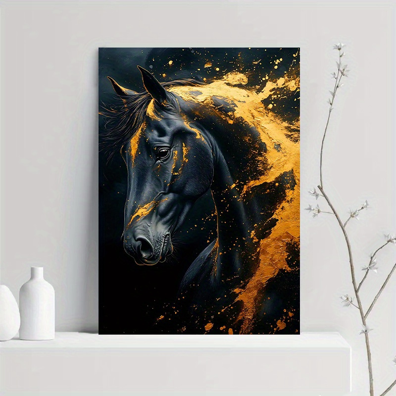 1pc Elegant Black Horse Canvas - Canvas Wrap Ready recensie en prijs