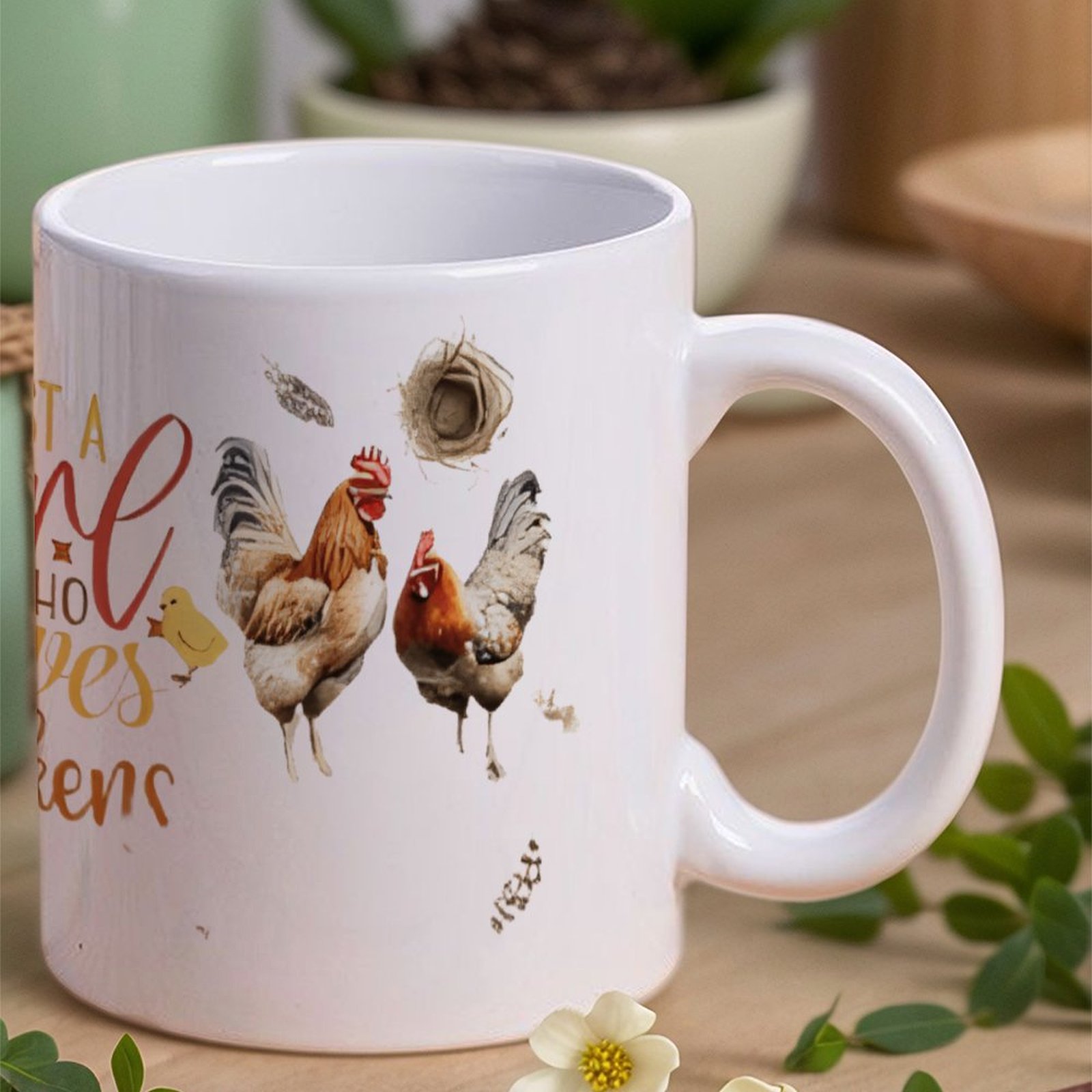 Just A Girl Who Loves Chickens - Sublimation Mug White recensie en prijs