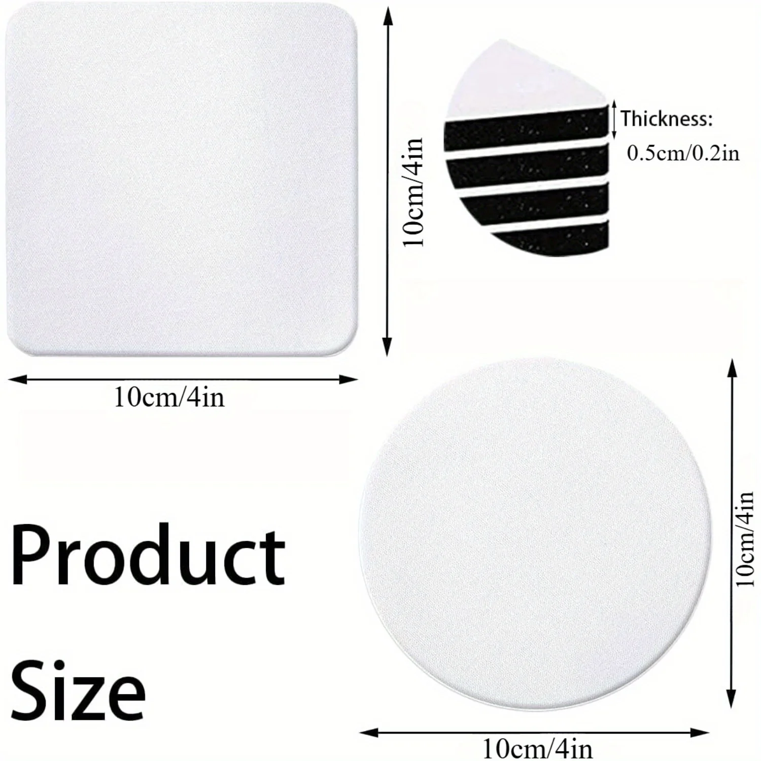 30/50 Pcs Square and Round Sub - Coaster Sublimation Blank recensie en prijs