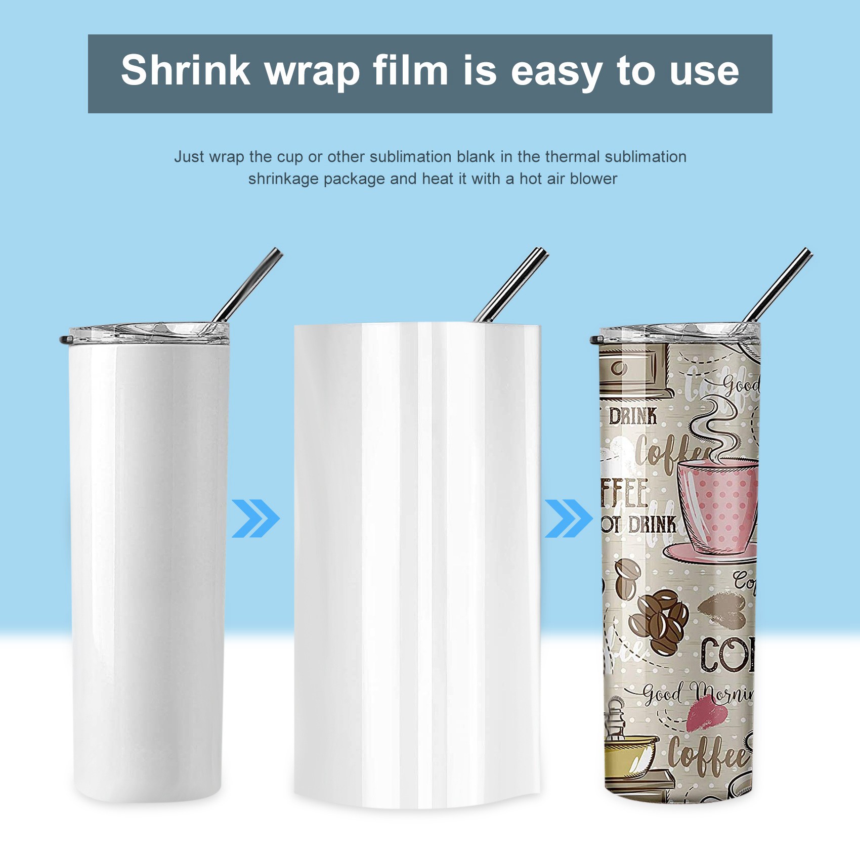 ABHI-30Pcs Sublimation Shrink  - Sublimation Mug White recensie en prijs