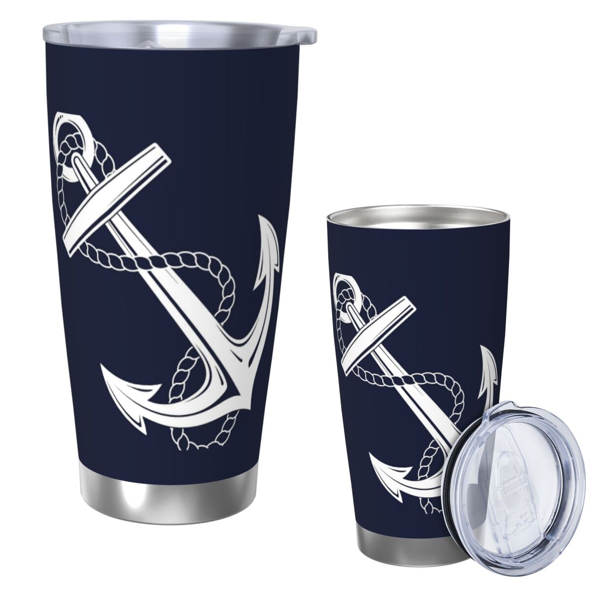 Anchor Nautical White & Navy S - Tumbler 20Oz White recensie en prijs