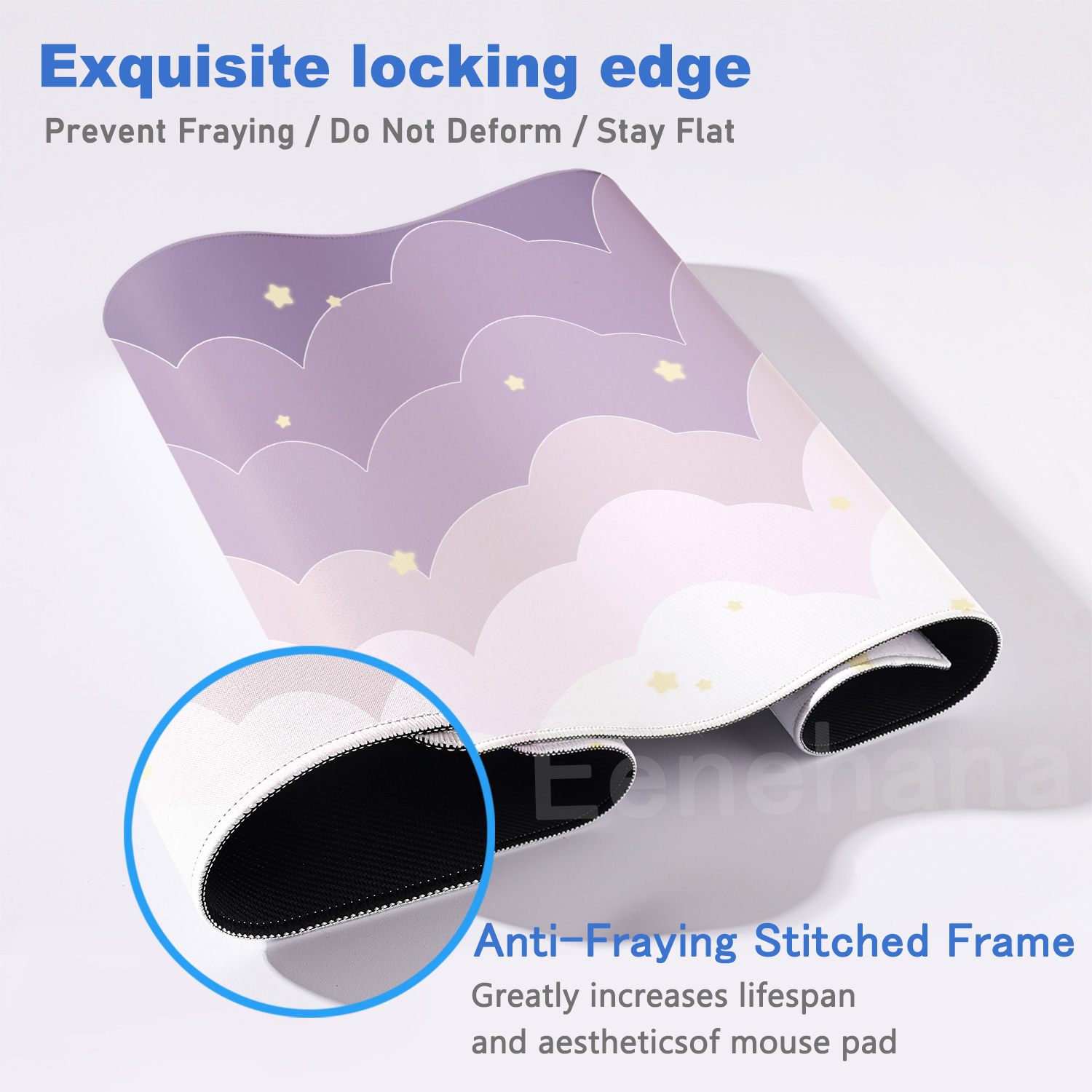 Light Blue Pink Clouds Desk Ma - Mouse Pad Blank Sublimation recensie en prijs